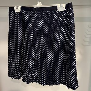 JCrew Pleated Polka Dot Mini Skirt